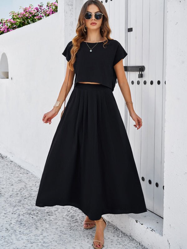 New spring and summer casual sleeveless top and long skirt suit - Skirt Suit